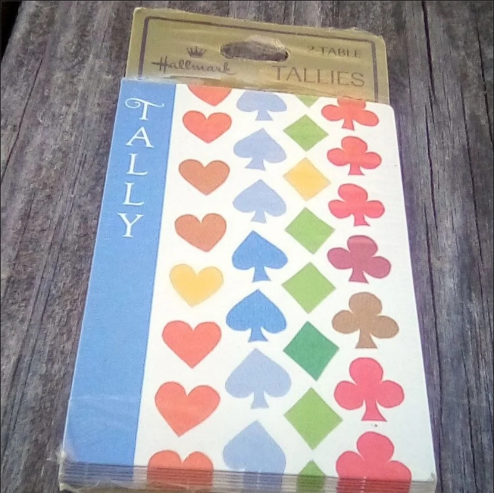 Vintage Hallmark Bridge Tally Cards Sealed Playing Card Design Mid Century